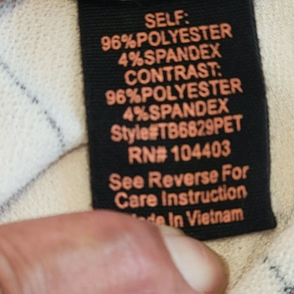 50th Street Petite Women's MP White and Black Blouse w/Gold Zipper Pockets EUC - Picture 6 of 12